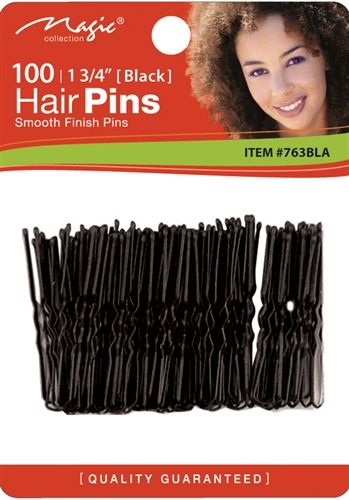 Magic Collection Black Hair Pins (100)